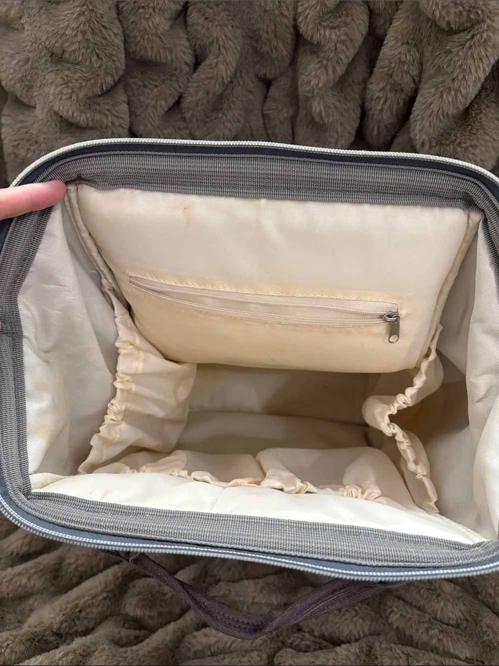 LAND Dusty Taupe Mommy & Baby Backpack